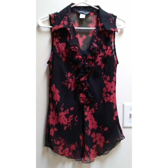 Floral Ruffle Top Women's Size Large - Picture 3 of 7